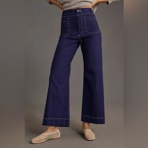 Maeve Navy Flare & Wide Leg Jeans